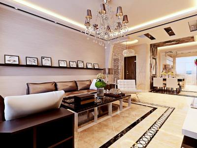 富佳新天地80米现代风格装饰设计——哈尔滨麻雀装饰工程设计公司